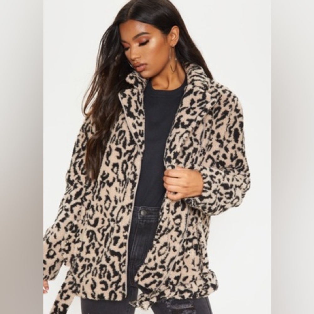 Pretty Little Thing Leopard Print Oversized, Bike… - image 1